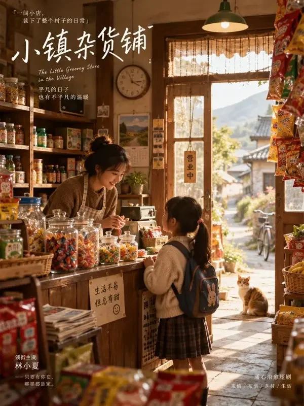 《村头小卖部》- 黄果短剧生活喜剧短剧封面 黄果短剧_少妇白洁_经典改编短剧封面