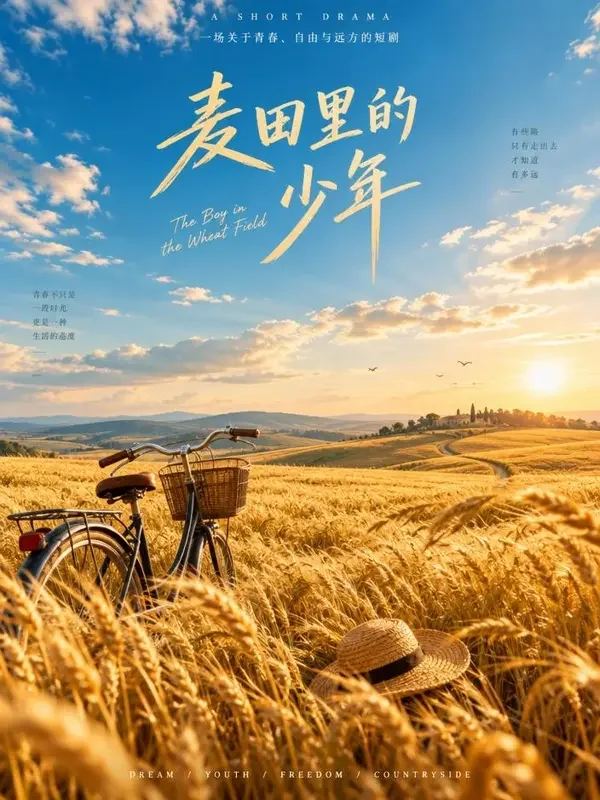 《风吹麦浪的日子》- 黄果短剧乡村励志短剧封面 黄果短剧_秘密教学_青春成长短剧封面